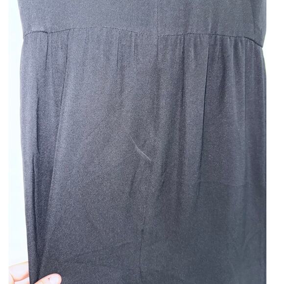 RAOUL black 100% silk long sleeveless embellished maxi formal cocktail dress - Picture 13 of 13